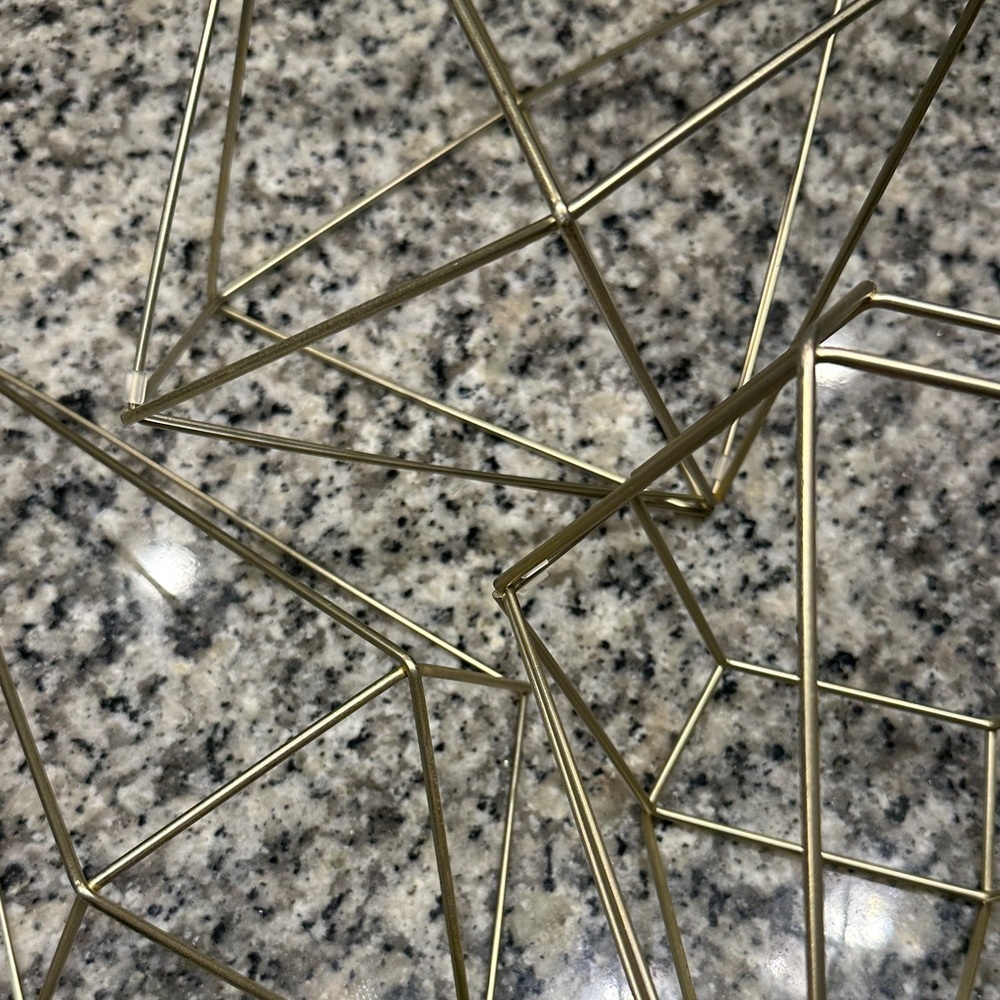 Geometric Gold Wall Decor Set - Picture 4 of 4